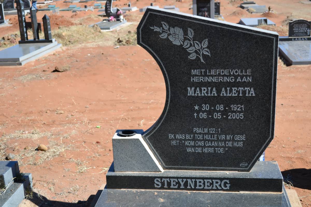 STEYNBERG Maria Aletta 1921-2005