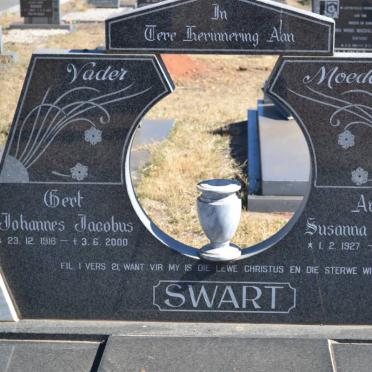 SWARTZ Gert Johannes Jacobus 1916-2000 &amp; Anna Susanna Dorothea 1927-1991