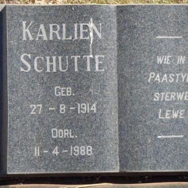 SCHUTTE Karlien 1914-1988