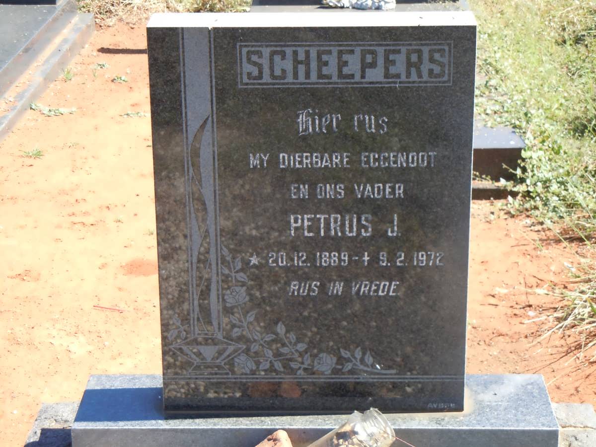 SCHEEPERS Petrus J. 1889-1972