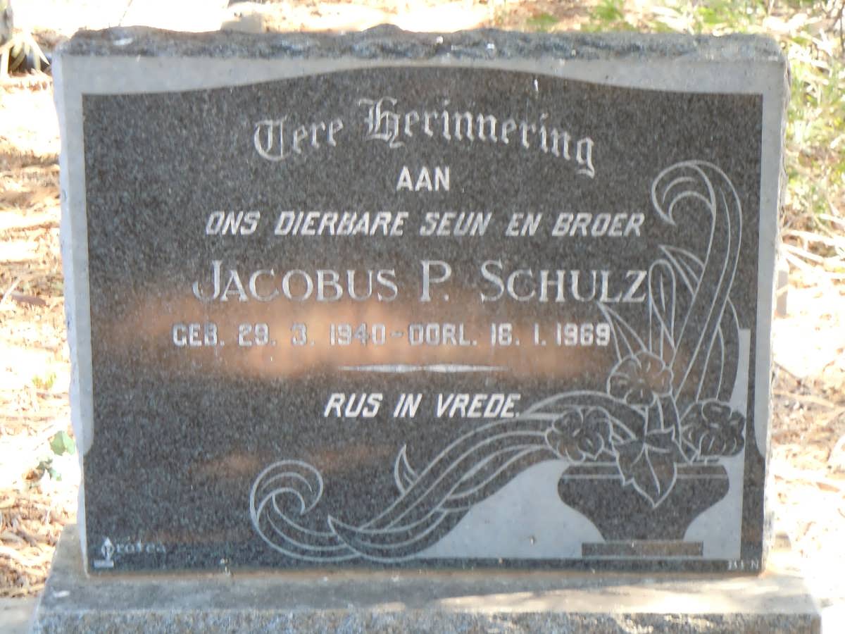SCHULZ Jacobus P. 1940-1969