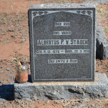 STADEN Albertus P.,van 1879-1951