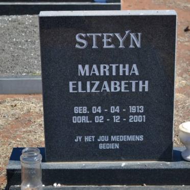 STEYN Martha Elizabeth 1913-2001