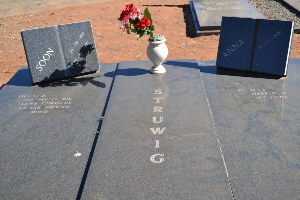 STRUWIG Soon 1917-1997 &amp; Anna 1920-