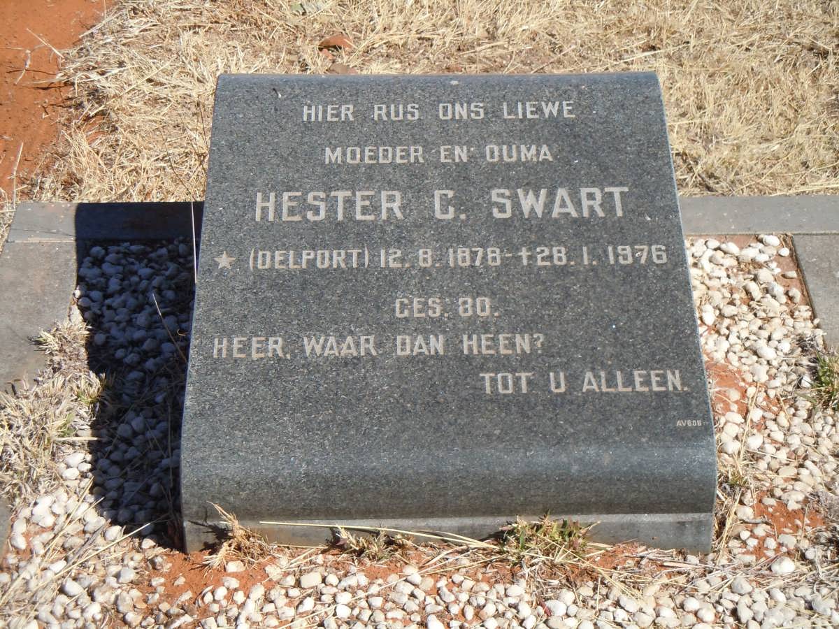 SWART Hester C. nee DELPORT 1878-1976