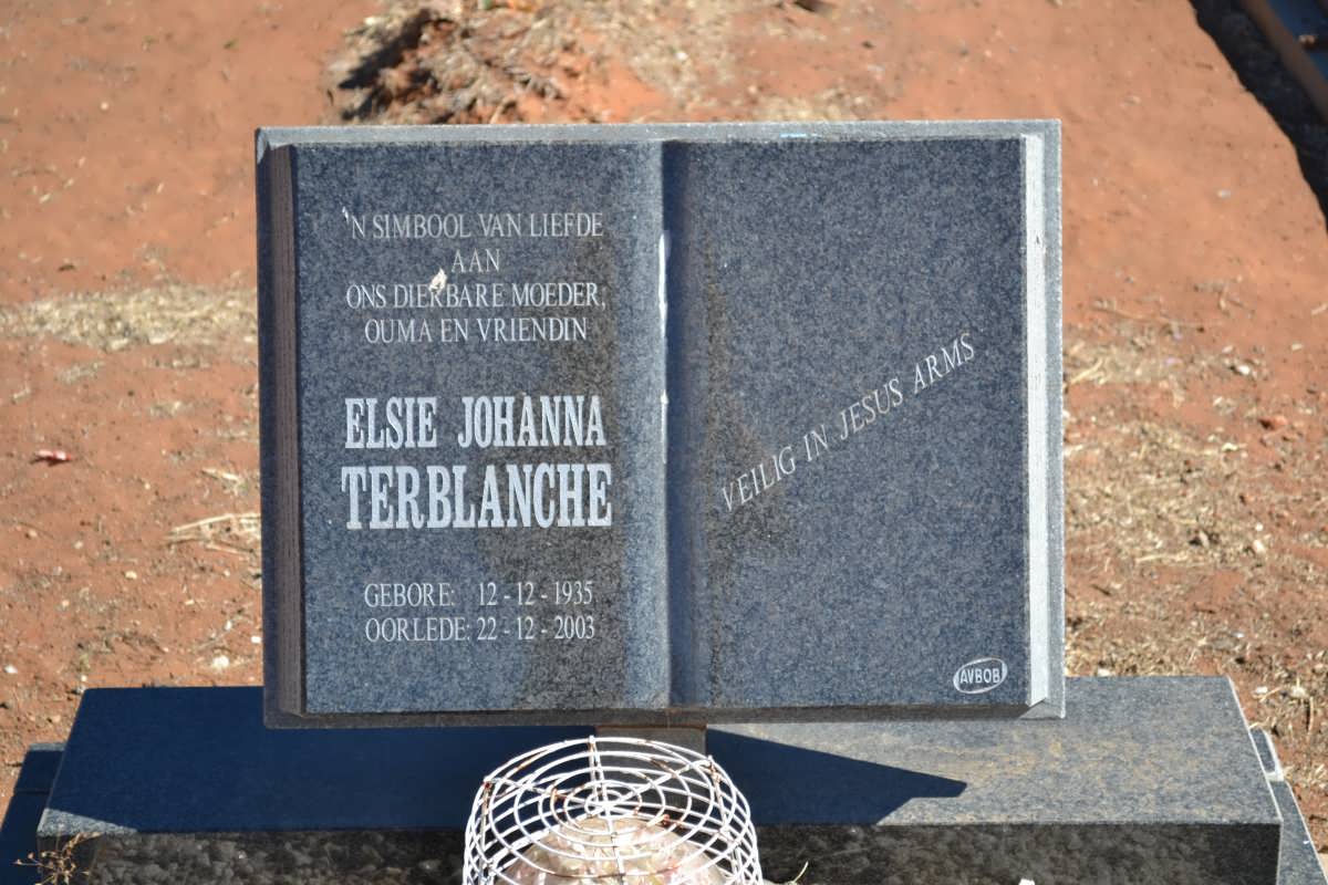 TERBLANCHE Elsie Johanna 1935-2003