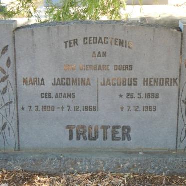 TRUTER Jacobus Hendrik 1898-1969 &amp; Maria Jacomina ADAMS 1900-1969