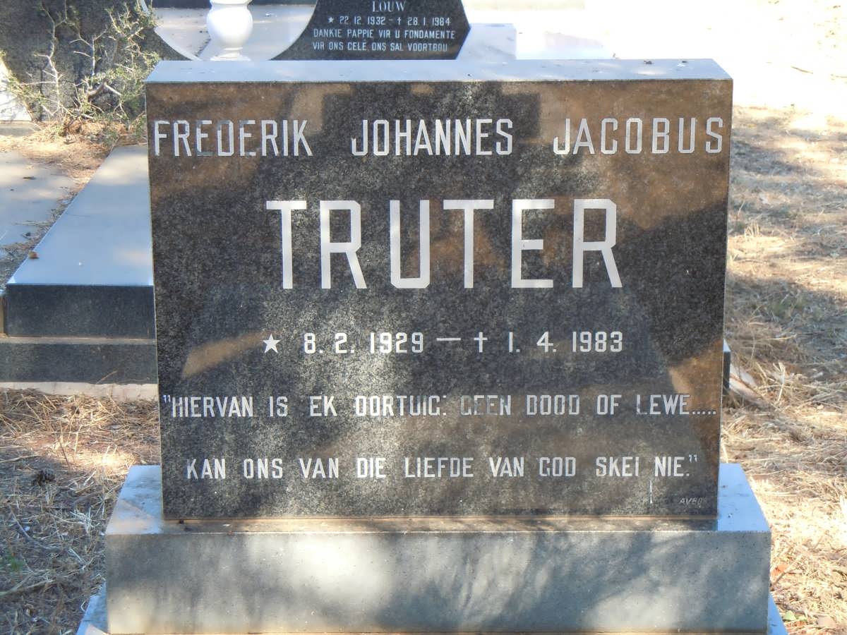 TRUTER Frederik Johannes Jacobus 1929-1983
