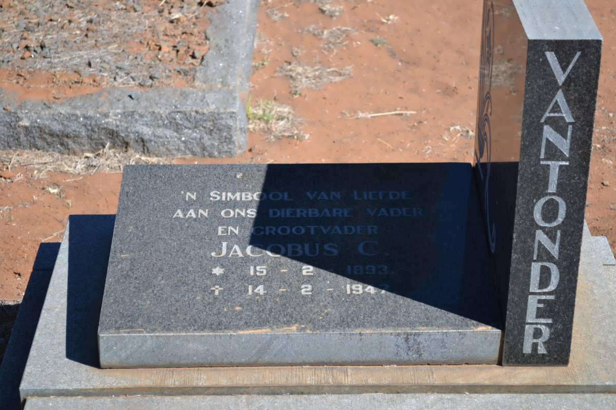 TONDER Jacobus C., van 1893-1947