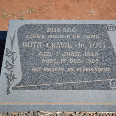 TOIT Ruth Cravil, du 1920-1996