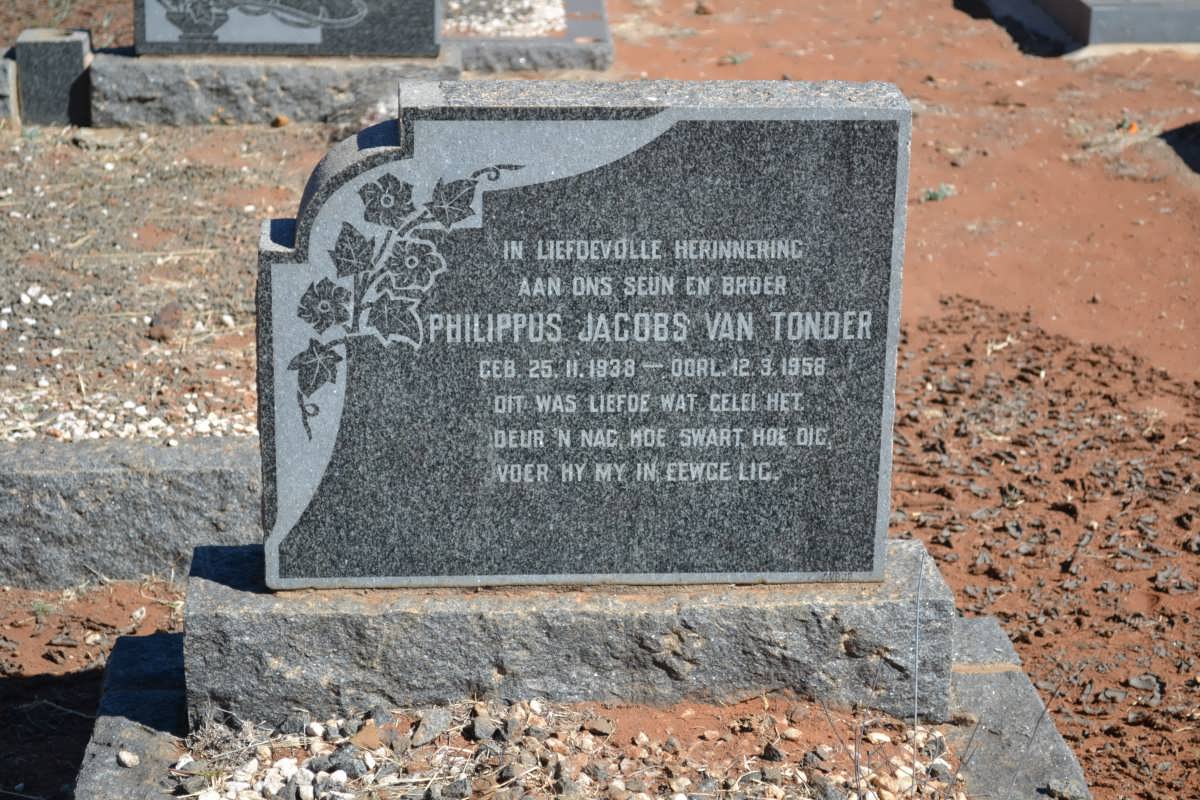 TONDER Philippus Jacobs, van 1938-1958