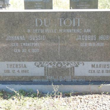 TOIT Jacobus, du 1938-1968 &amp; Johanna ZWANEPOEL 1939-1968