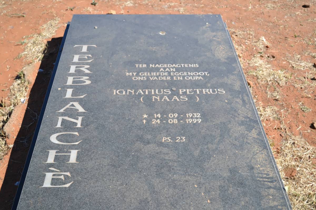 TERBLANCHE Ignatius Petrus 1932-1999