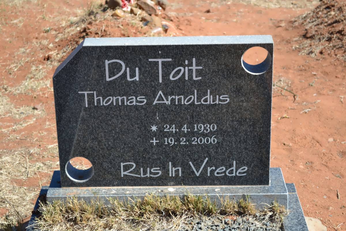 TOIT Thomas Arnoldus, du 1930-2006