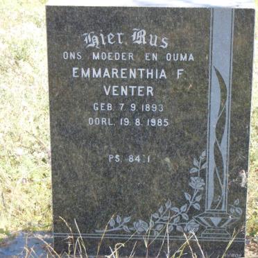 VENTER Emmarenthia F. 1893-1985