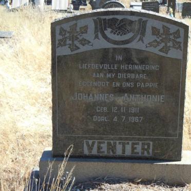 VENTER Johannes Anthonie 1911-1967
