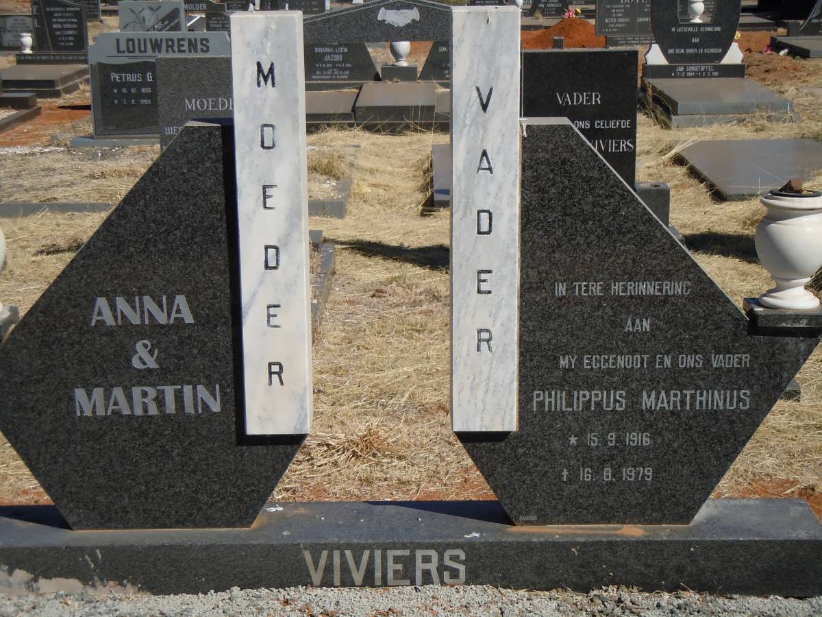 VIVIERS Philippus Marthinus 1916-1979