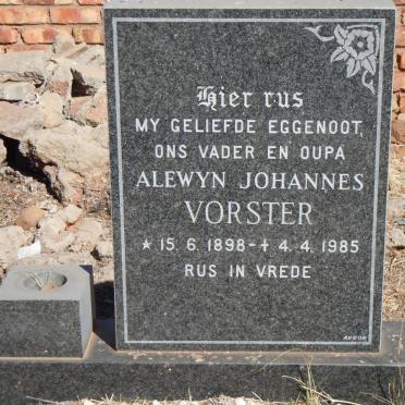 VORSTER Alewyn Johannes 1898-1985