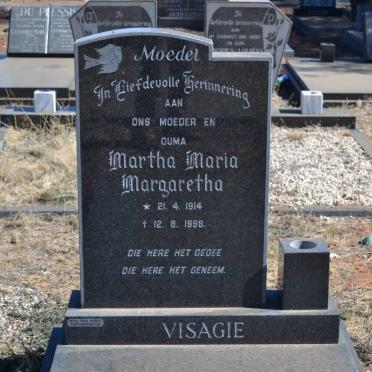 VISAGIE Martha Maria Margaretha 1914-1998