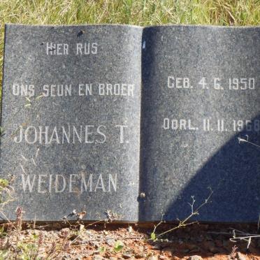 WEIDEMAN Johannes T. 1950-1968