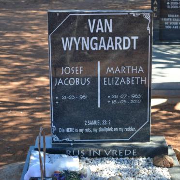 WYNGAARDT Josef Jacobus, van 1961- &amp; Martha Elizabeth 1963-2010