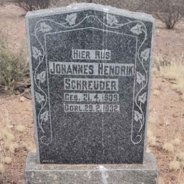 SCHREUDER Johannes Hendrik 1909-1932