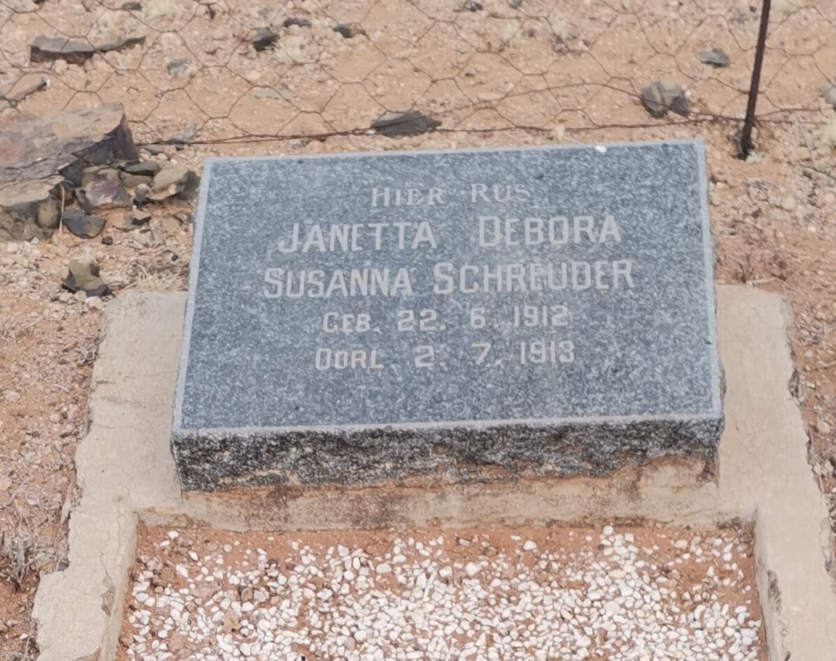 SCHREUDER Janetta Debora Susanna 1912-1913