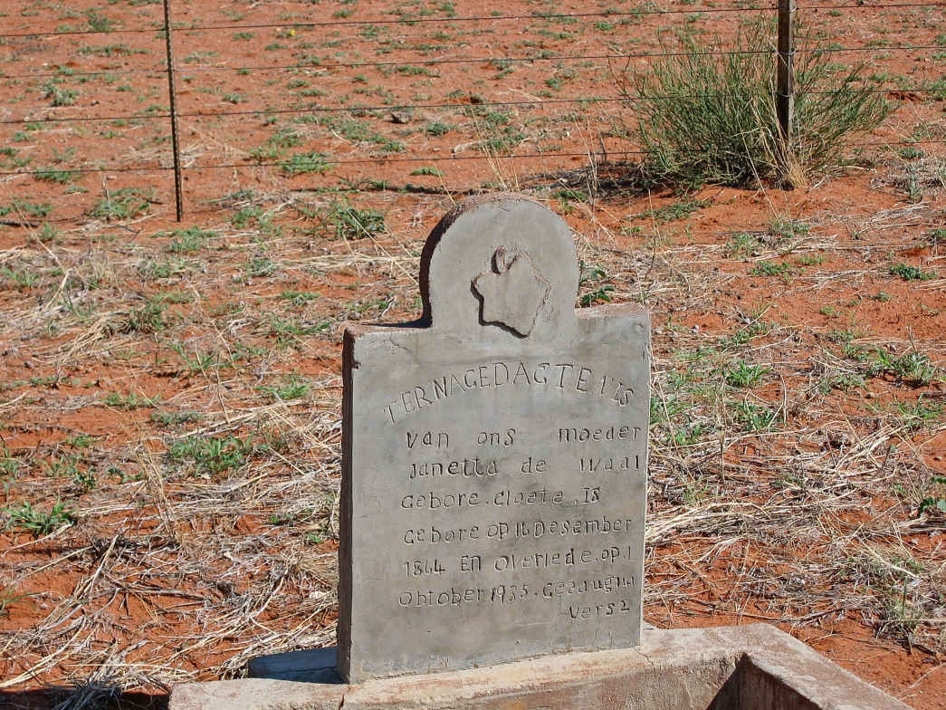 WAAL Janetta, de nee CLOETE 1864-1935