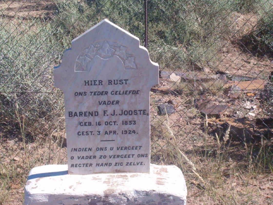 JOOSTE Barend F.J. 1853-1924