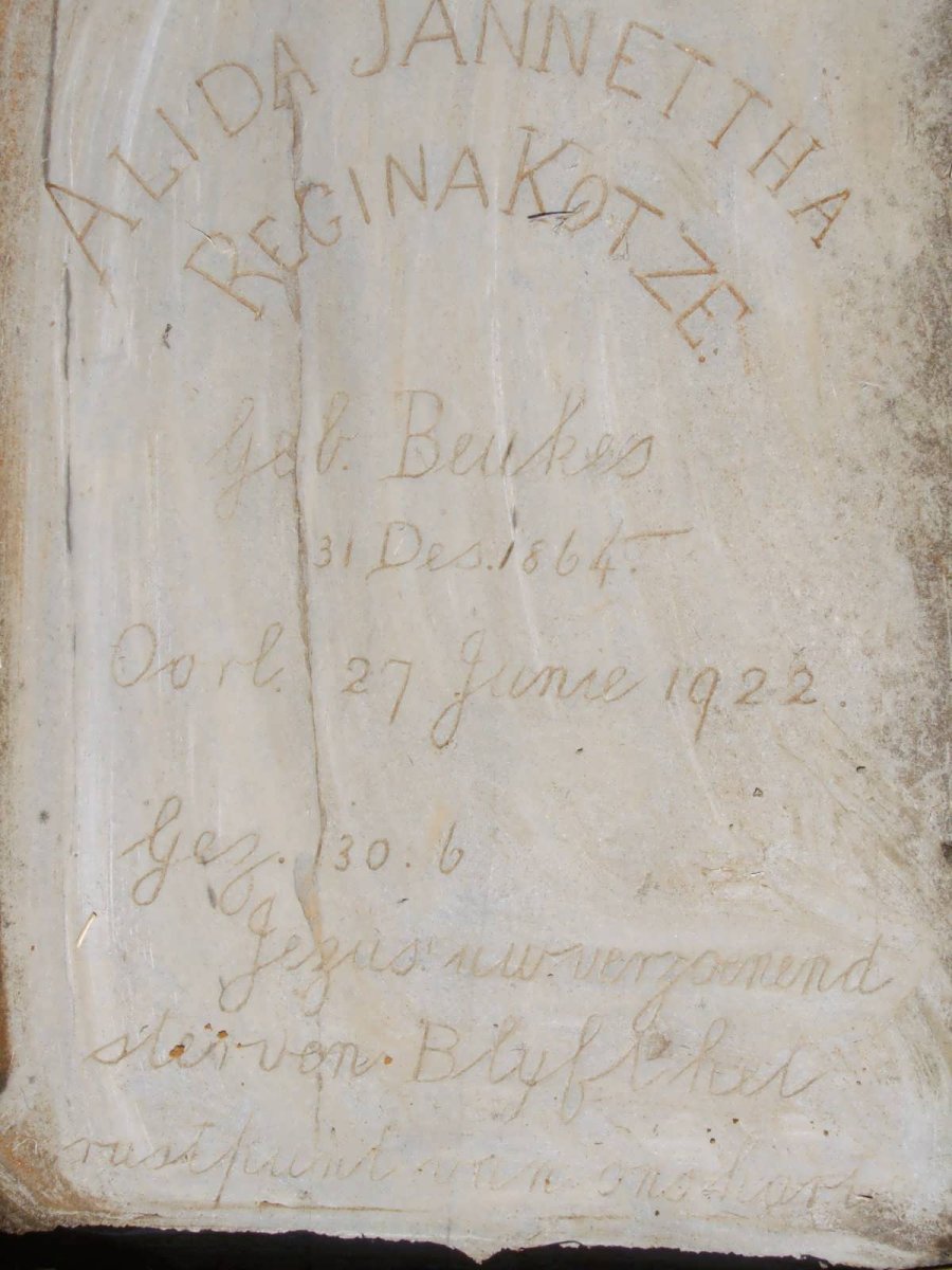 KOTZE Alida Jannettha Regina nee BEUKES 1864-1922
