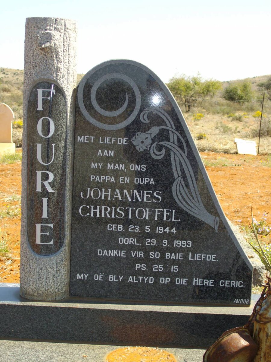 FOURIE Johannes Christoffel 1944-1993