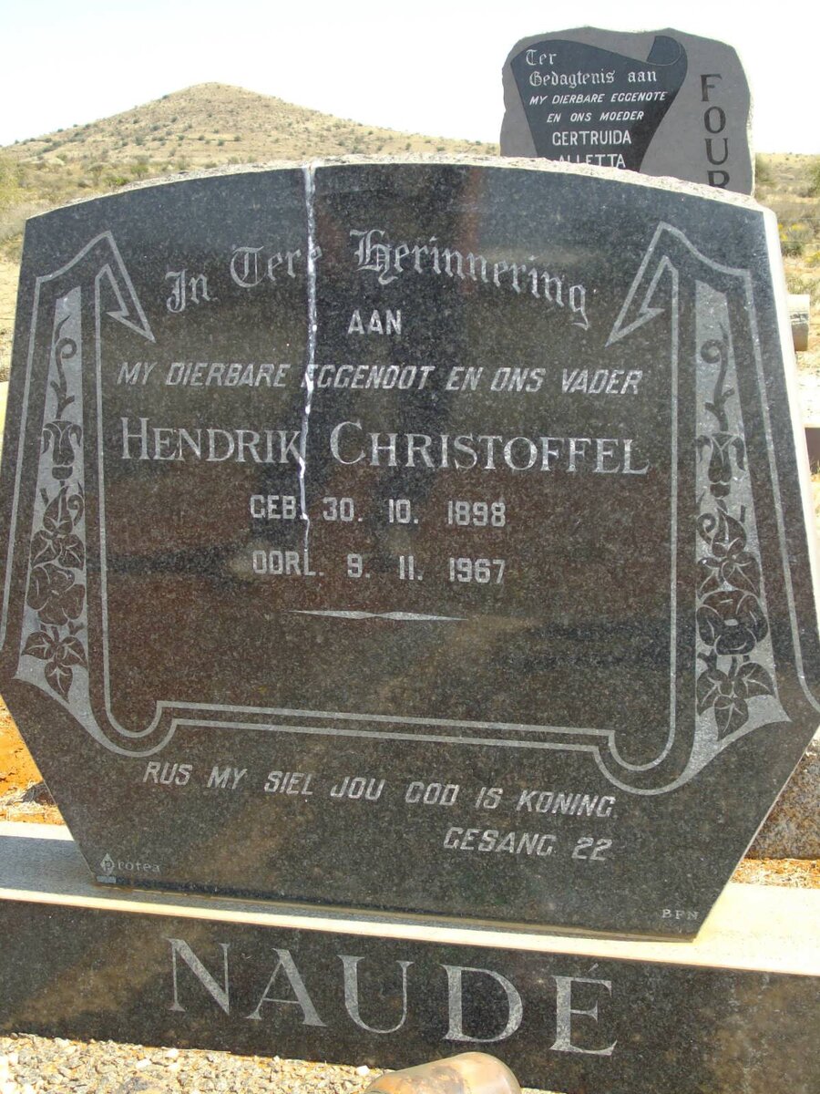 NAUDE Hendrik Christoffel 1898-1967