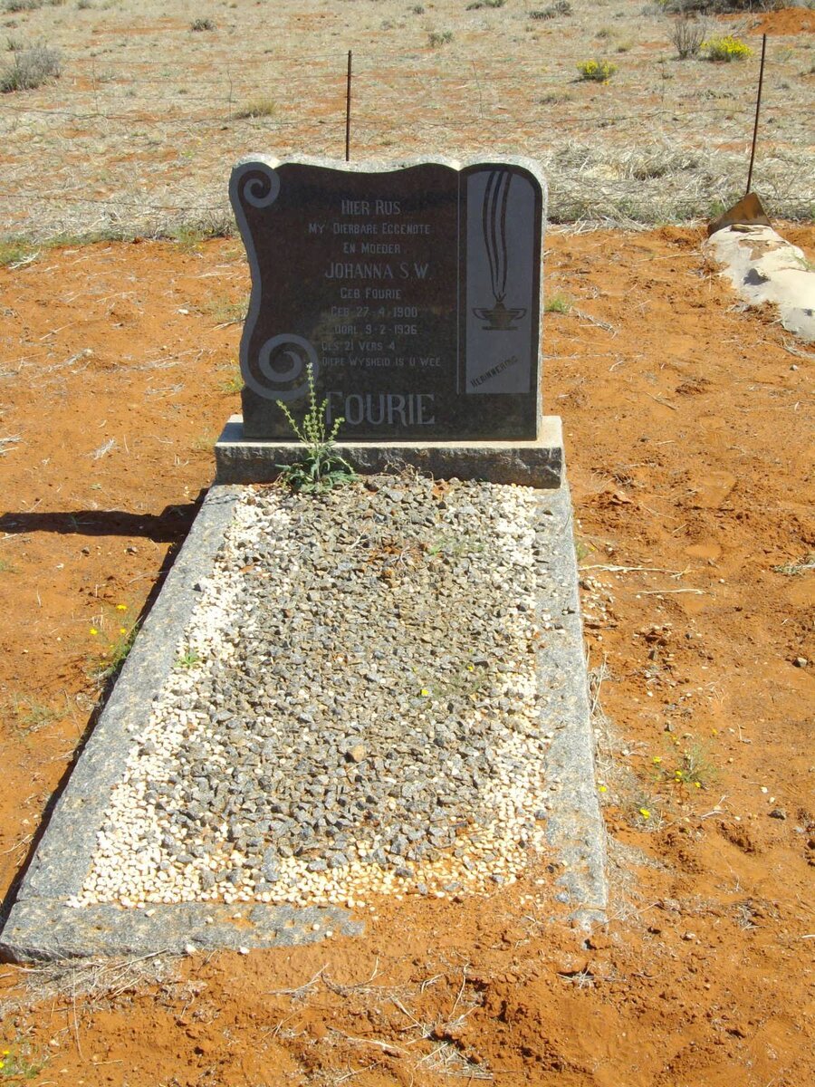 FOURIE Johanna S.W. nee FOURIE 1900-1936