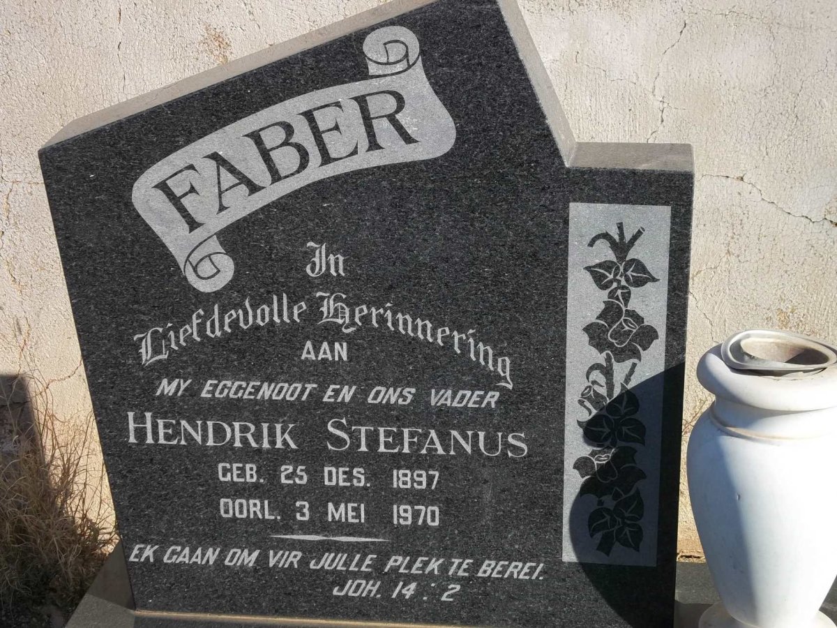 FABER Hendrik Stefanus 1897-1970