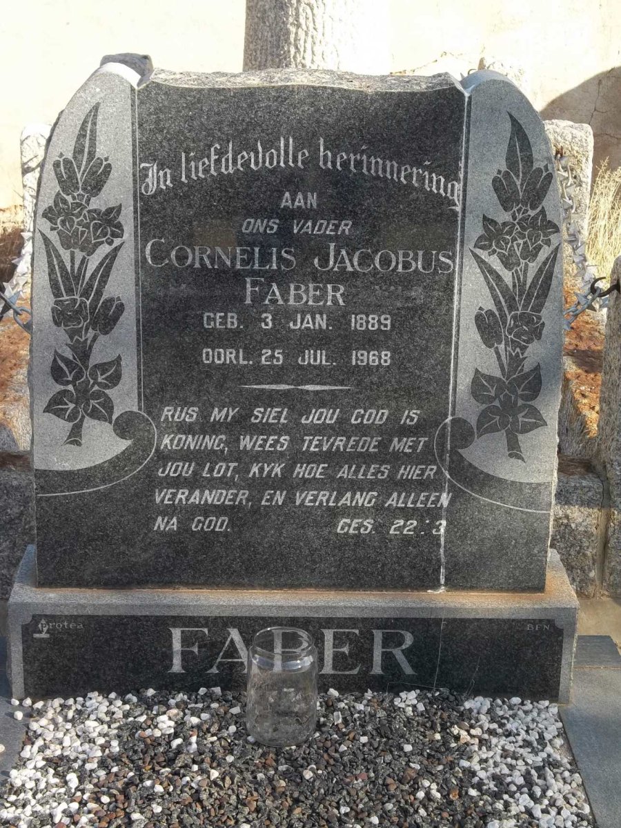 FABER Cornelis Jacobus 1889-1968