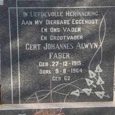 FABER Gert Johannes Alwyn 1915-1964