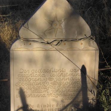 VRIES Fredricka Wilhelmina, de 189?-189?