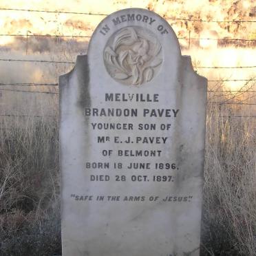 PAVEY Melville Brandon 1896-1897
