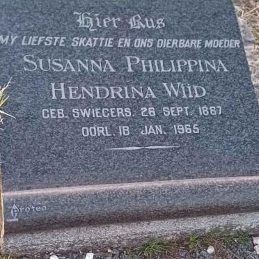 WIID Susanna Philippina Hendrina nee SWIEGERS 1887-1965