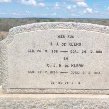 KLERK H.J., de 1898-1918 &amp; C.J.H 1894-1914