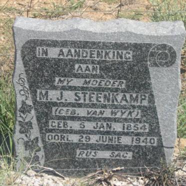 STEENKAMP M.J. nee VAN WYK 1854-1940