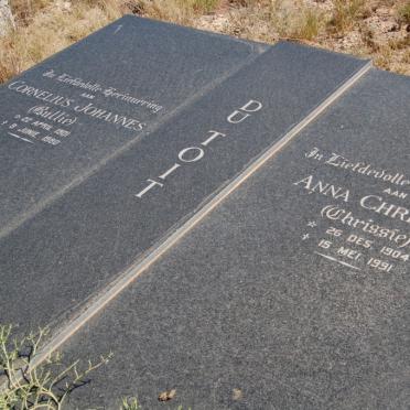 TOIT Cornelius Johannes, du 1901-1980 &amp; Anna Christina 1904-1991