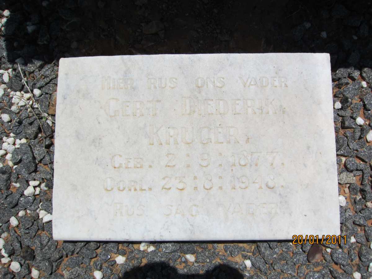 KRUGER Gert Diederik 1877-1948