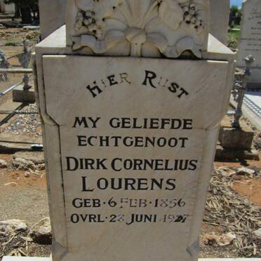 LOURENS Dirk Cornelius 1856-1927