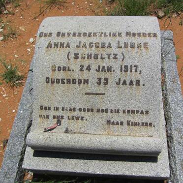 LUBBE Anna Jacoba nee SCHOLTZ -1937