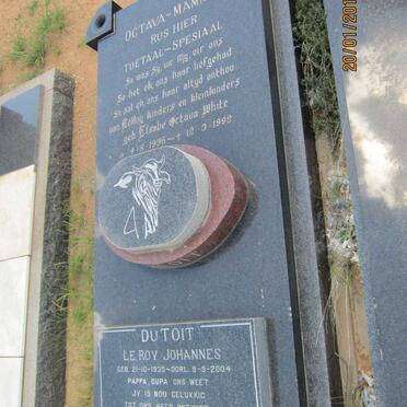 TOIT Le Roy Johannes, du 1935-2004 &amp; Elsabè Octavia WHITE 1936-1992