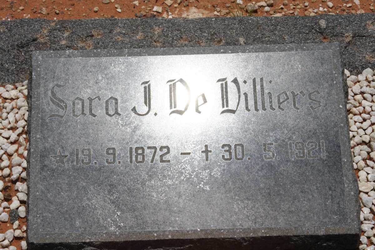 VILLIERS Sara J., de 1872-1921