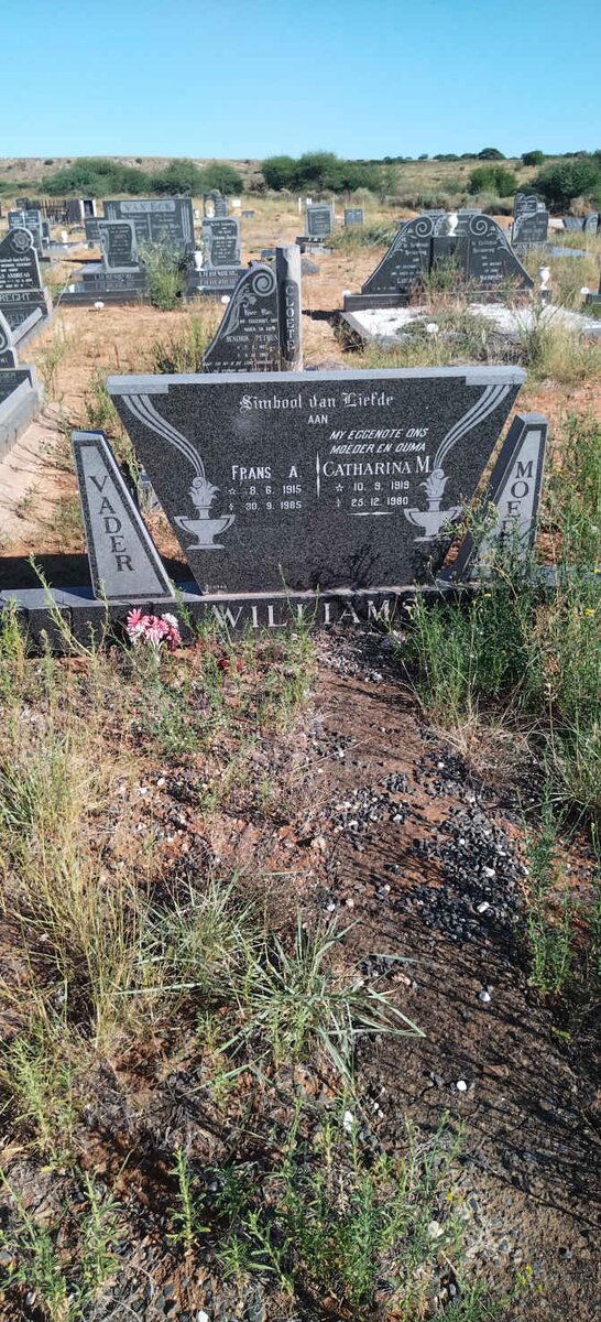 WILLIAMS Frans A. 1915-1985 & Catharina M. 1919-1980