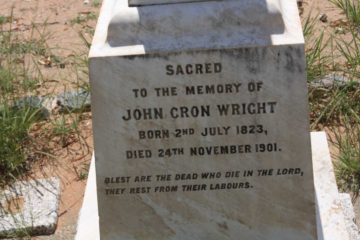 WRIGHT John Cron 1823-1901