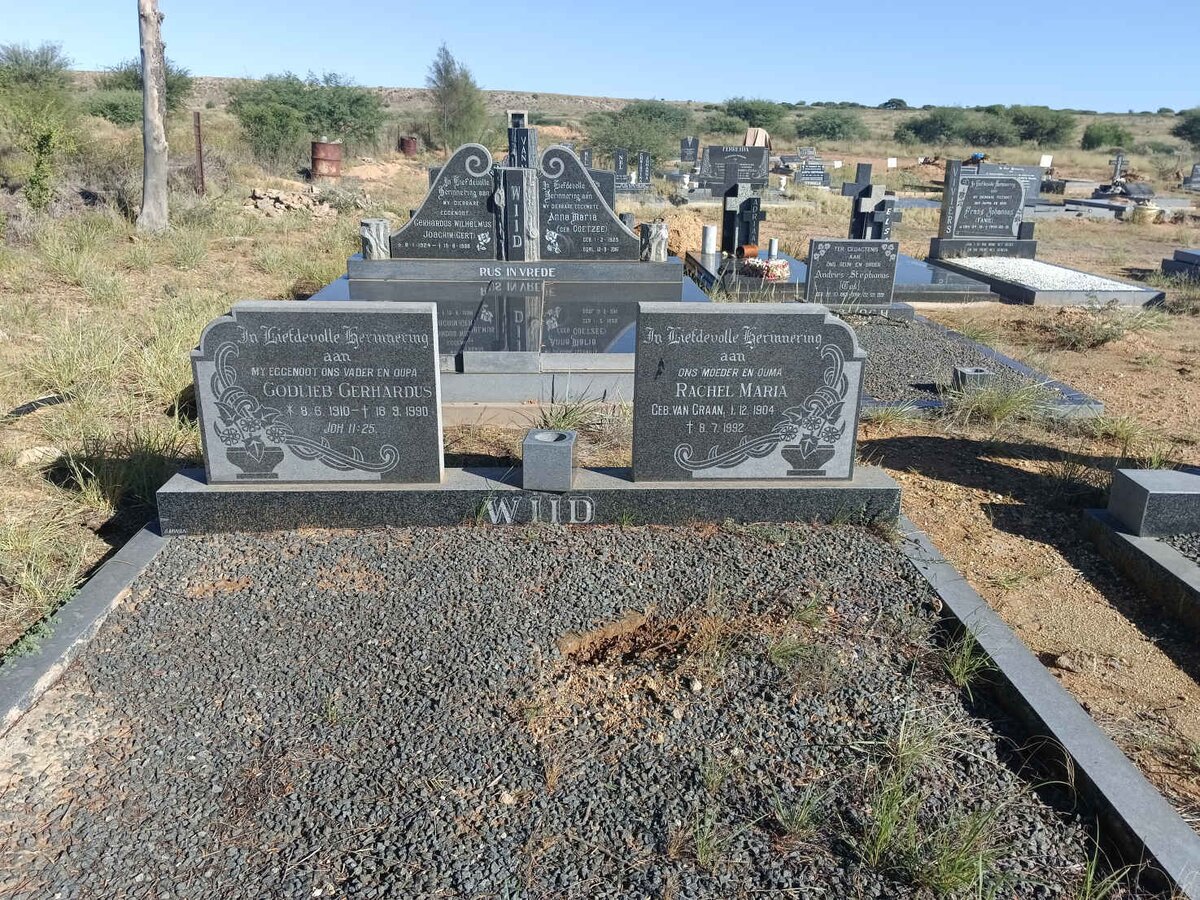 WIID Godlieb Gerhardus 1910-1990 & Rachel Maria VAN GRAAN 1904-1992